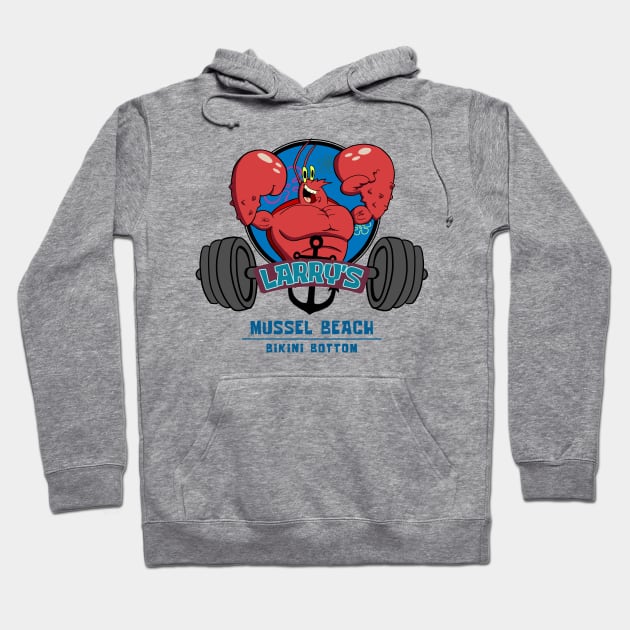 Larry's Gym at Mussel Beach Hoodie by marchofvenus